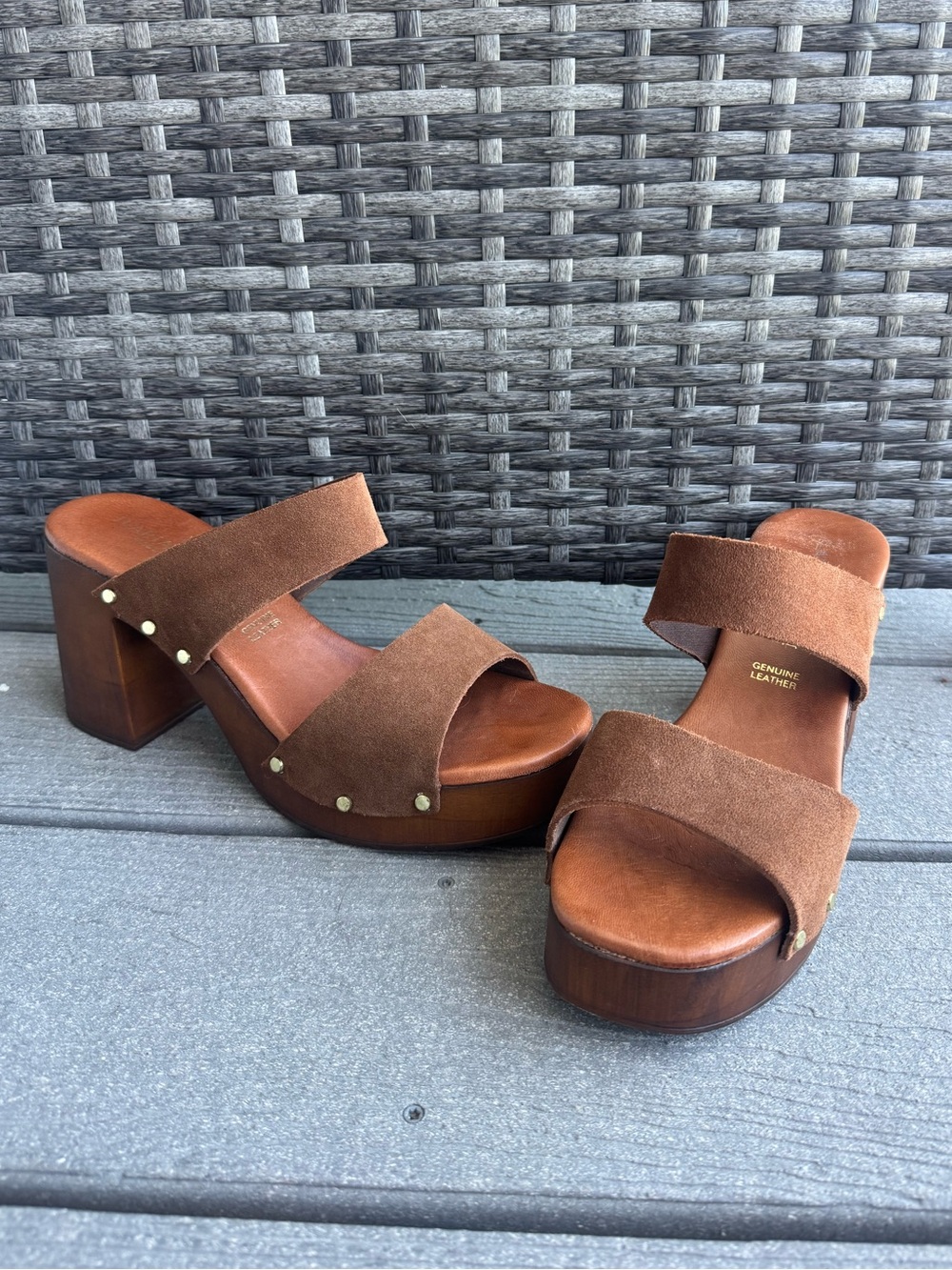 Ilaria Sartori Suede Leather Platform Heeled Sandals - Picture 3 of 11